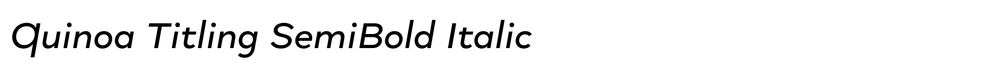 Quinoa Titling SemiBold Italic image